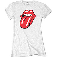Rolling Stones tričko, Classic Tongue White, dámské