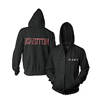 Led Zeppelin mikina, Logo & Symbols Black Zip, pánská
