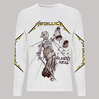 Metallica tričko dlouhý rukáv, And Justice For All White, pánské