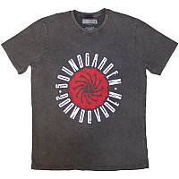 Soundgarden tričko, Circle Logo Stone Wash Charcoal Grey, pánské