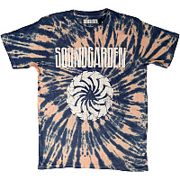 Soundgarden tričko, Logo Swirl Dip Dye Wash Blue, pánské