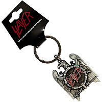 Slayer kovová klíčenka 36x43 mm, Silver Eagle v2