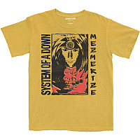System Of A Down tričko, Reflections Dip Dye Yellow, pánské