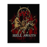 Slayer tkaná nášivka PES 100x75 mm, Hell Awaits