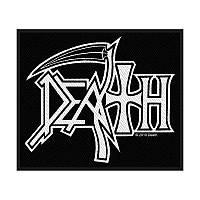 Death tkaná nášivka PES 100x90 mm, Logo