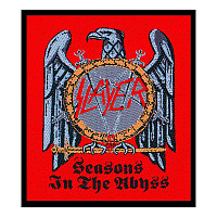 Slayer tkaná nášivka PES 100 x 95 mm, In The Abyss Eagle Red