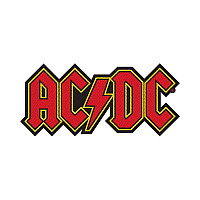 AC/DC tkaná nášivka PES 100 x 50 mm, Logo Cut-Out