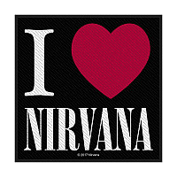 Nirvana tkaná nášivka PES 100x100 mm, I Love Nirvana