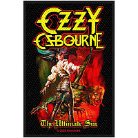 Ozzy Osbourne tkaná nášivka PES 100x50 mm, The Ultimate Sin