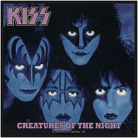 KISS tkaná nášivka PES 100x100 mm, Creatures Of The Night