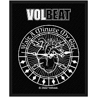 Volbeat tkaná nášivka PES 100x75 mm, Wait A Minute My Girl