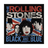 The Rolling Stones tkaná nášivka PES 100x100 mm, Black & Blue