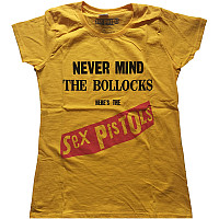 Sex Pistols tričko, Never Mind the Bollocks Original Album Yellow, dámské