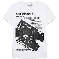 Sex Pistols tričko, Manchester Flyer White, pánské
