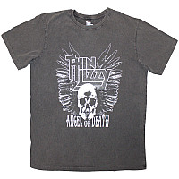 Thin Lizzy tričko, Angel Of Death Stone Wash Charcoal Grey, pánské