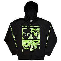 Type O Negative mikina, Faces Zipped Black, pánská