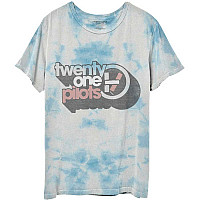 Twenty One Pilots tričko, Vintage Block Holiday Dip Dye White, pánské