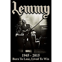 Motorhead textilní banner 68cm x 106cm, Lemmy Lived To Win