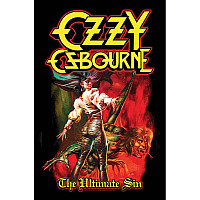 Ozzy Osbourne textilní banner PES 70 x 106 cm, The Ultimate Sin