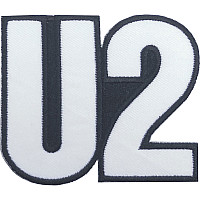 U2 tkaná nažehlovačka 75x65 mm, Logo White