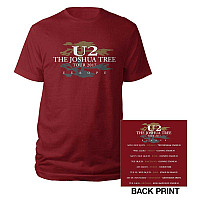 U2 tričko, Joshua Tree Logo 2017 BP Red, pánské