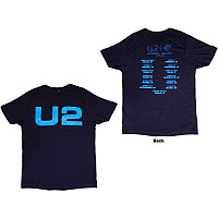 U2 tričko, Logo E+I 2018 Tour Dates BP Navy Blue, pánské