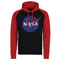 NASA mikina, Insignia Baseball Washed Black Red, pánská