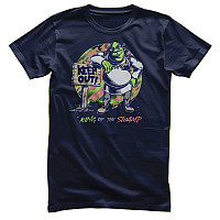 Shrek tričko, KEEP OUT - King Of The Swamp Navy Blue, pánské