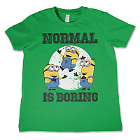 Despicable Me tričko, Normal Life Is Boring Kids Green, dětské