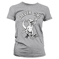 Jurský Park tričko, Clever Girl Girly Grey, dámské
