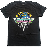 Van Halen tričko, World Tour '78 Full Colour Black, pánské