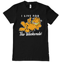 Garfield tričko, Live For The Weekend Black, pánské