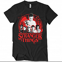 Stranger Things tričko, Stranger Things Distressed Black, pánské