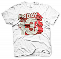 Friday the 13th tričko, Block Logo White, pánské