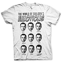 Big Bang Theory tričko, Sheldons Emotions White, pánské