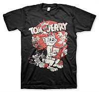 Tom & Jerry tričko, Vintage Comic Black, pánské