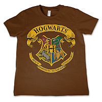 Harry Potter tričko, Hogwarts Crest Brown, dětské