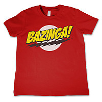 Big Bang Theory tričko, Bazinga Super Logo Kids Red, dětské