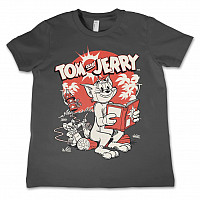 Tom & Jerry tričko, Vintage Comic Dark Grey, dětské