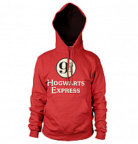 Harry Potter mikina, Hogwarts Express Platform 9-3/4 Hoodie Red, pánská