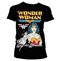 Wonder Woman tričko, Posing Wonder Woman Girly Black, dámské