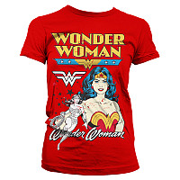 Wonder Woman tričko, Posing Wonder Woman Girly Red, dámské