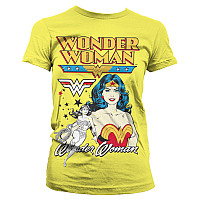 Wonder Woman tričko, Posing Wonder Woman Girly Yellow, dámské