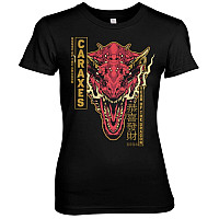 Hra o trůny tričko, CARAXES Dragon Girly Black, dámské