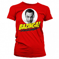 Big Bang Theory tričko, Bazinga Sheldons Head Girly, dámské