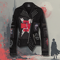 Rammstein bunda, Metal Patches Zip BP Black, dámská