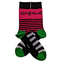 Yungblud ponožky, Logo & Stripes Black, unisex - velikost 7 až 11