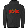AC/DC mikina, Logo Zipped BP Charcoal Grey, pánská