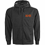 AC/DC mikina, Logo Zipped BP Charcoal Grey, pánská