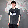The Beatles tričko, Guitar & Drop T Stone Wash Charcoal Grey, pánské
